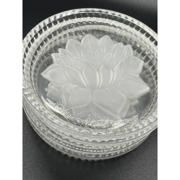 Genuine Lead Crystal Coasters Made in Western Germany Set of 4 - Picture 3 of 6